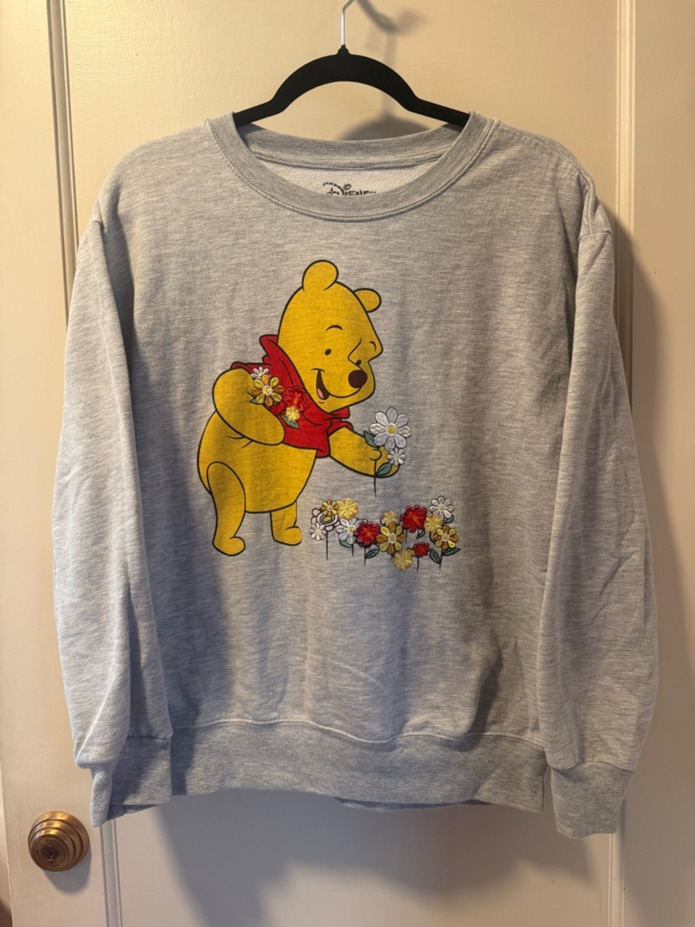 Disney Light Gray Branded Sweatshirt with Logo Print